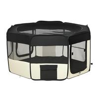 PawHut, Parco Animali Domestici Pieghevole, 2 Porte, Set Allenamento dormitorio