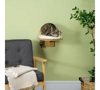 PawHut Parete da arrampicata Cuscino da parete per arrampicata per gatti Amaca per gatti Tiragraffi da parete in peluche Mobili per gatti Fino a 5 kg