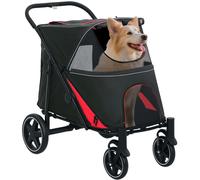 PawHut Passeggino Pieghevole per Cani taglia Media con Ingressi a Cerniera