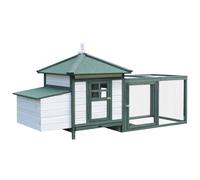 PawHut Pollaio da Giardino in Legno da Esterno 196x76x97cm