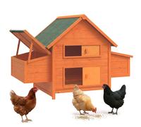 PawHut Pollaio Gabbia per galline in Legno da Esterno o Giardino Impermeabile
