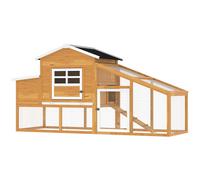 PawHut Pollaio per Galline Ovaiole con Zona di Corsa,200x80x105 cm