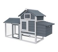 PawHut Pollaio per Galline Ovaiole da Esterno in Legno con Recinzione