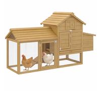 PawHut Pollaio Prefabbricato in Legno per 2 Galline Ovaiole per Giardino