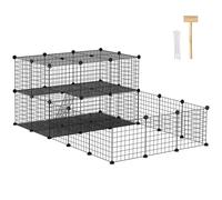 PawHut Recinto Box per Conigli e Roditori Modulabile in Metallo con Accessori