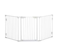 PawHut Recinto Cancelletto per Cani Regolabile Pieghevole 180x74.5cm Bianco