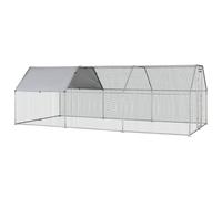 Pawhut Recinto Gabbia per Galline da Esterno in Metallo Galvanizzato