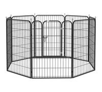 PawHut Recinto per Cani e per Cuccioli in Metallo e Acciaio con 8 Pannelli