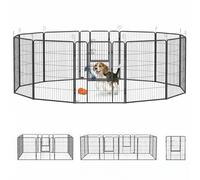 PawHut Recinto Modulare per Cani e Cuccioli da Interno Esterno 8 Pz 80x80cm