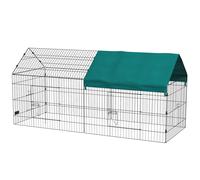 PawHut Recinto per Conigli con Tettuccio in Tessuto 220x85x103cm