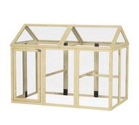 PawHut Recinto per Galline all'Aperto in Legno 140x88.5x106 cm