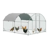 PawHut Recinto per Galline in Metallo con Copertura Anti UV, 280x380x197 cm