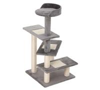 PawHut rucbol Rascador para Gatos 48,5x48,5x100cm Centro de Actividad Plataformas