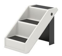 PawHut Scaletta per Cani e Gatti Pieghevole con 3 Gradini Antiscivolo Crema