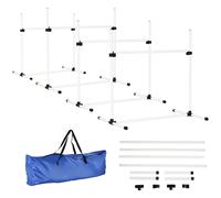 PawHut Set 4 Ostacoli Agility Dog Addestramento Cani e Borsa da Trasporto Giallo