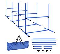 PawHut Set 4 Ostacoli Agility Dog Addestramento Cani e Borsa da Trasporto Giallo