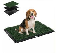 PawHut Tappetino Igienico per Cani con Vassoio Lavabile, 63x50.5 cm, Verde