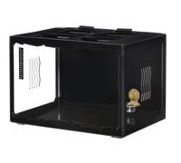 PawHut Terrario per Tartarughe di Terra, 60x40x40.5cm, Nero