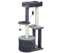 PawHut Tiragraffi a Colonna per Gatti su più Livelli, 48x35x100cm