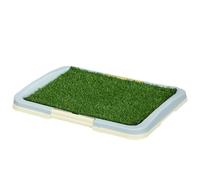 PawHut Toilette per Cani 3 Strati con Prato, Griglia e Vassoio 46.5x34x5.5 cm