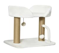 PawHut Torre Tiragraffi per Gatti con Lettino Superiore e Palline Grigio