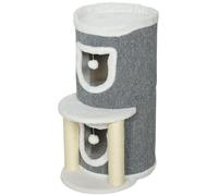 PawHutPawHut Tiragraffi per Gatti da 76cm con Casette, Lettino e Palline Grigio