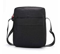 Pawleso Borsa a Tracolla da Uomo, Messenger Bag, 3 L Borsa a Spalla a Tracolla, impermeabile, 26 cm, per Ufficio Lavoro Scuola Viaggio e Vita Quotidiana, Nero, 10.24*7.87*2.36inch