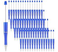 Pawlickio Set di 60 matite per perline, grandi matite, graziose penne fai da te, inchiostro nero, penna a sfera per bambini, ragazze, schüler, insegnanti, blu