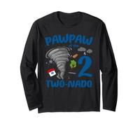 Pawpaw of The Two-nado Tornado a Tema 2° Compleanno Ragazzo Fresco Maglia a Manica