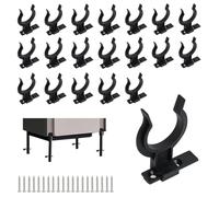 pawpoem 20PCS Fissaggio per Battiscopa, Ganci Zoccolo Regolabili 32-36mm, Fissaggio per Battiscopa Cucina, Clip per Zoccolo Cucina Resistenti con 20 Viti per Installazione Facile e Sicura