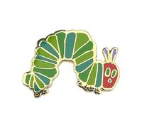 Pawprint Family | Spilla smaltata con bruco molto affamato | Merchandise ufficiale dal mondo di Eric Carle, Misura unica, Ferro