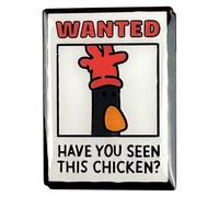 PAWPRINT FAMILY Wallace and Gromit Feathers McGraw Wanted Pin Badge
