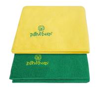 PAWPUP Set di 2 asciugamani per cani, super assorbenti, 100 x 60 cm, in microfibra, per cani, gatti e altri animali domestici (100 x 60 cm, giallo e verde)