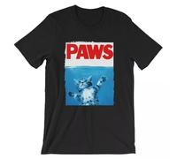 Paws-2 T-Shirt. Jaws Movie Black 3XL