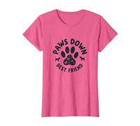 Paws Down Best Friend Dog Lover Paw Maglietta, Donna, Rosa mélange, S