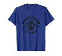 Paws Down Best Friend Dog Lover Paw Maglietta, Uomo, Blu Reale, 3XL