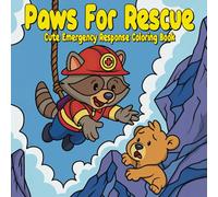 Paws For Rescue: Cute Emergency Response Coloring Book: Hand Drawn, Bold Line Animal Adventures For Kids and Adults