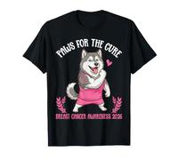 Paws for The Cure Malamute Dog Consapevolezza del Cancro al Seno 2026 Maglietta