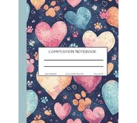 Paws & Hearts College-Ruled Notebook - 7.5 x 9.75