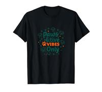Paws-itive Vibes Only Dog Lover Maglietta, Uomo, Nero, 5XL