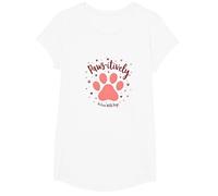 Paws-itively in Love with Dogs, Stampa a Forma di Cuore Maglietta, Ragazze, Bianco, M