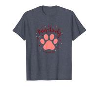 Paws-itively in Love with Dogs, Stampa a Forma di Cuore Maglietta, Uomo, Pervinca, S