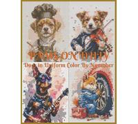 Paws On Duty: Dogs in Uniform Color By Number: 40 Kawaii-Style Dogs in Uniforms with a 36-Color Palette and Fun Geometric Designs | A Relaxing ... Featuring Square, Circle, and Triangle Shapes