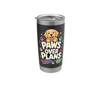 Paws Over Plans Cane Caffè Bicchiere termico in acciaio inox doppia parete