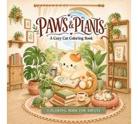 Paws & Plants: A Cozy Cat and Houseplant Coloring Book for Adults