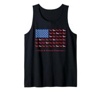 Paws Stripes 4th July Flag Black Long Haired Dachshund Lover Canotta