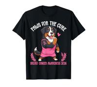 Paws The Cure Consapevolezza del Cancro al Seno di Montagna Bernese 2026 Maglietta