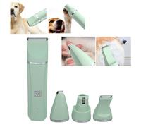 Paws Trimmer per cani, kit di cura per animali domestici 4 in 1 taglia per capelli elettrici silenziosa con 4 lame. (Green)