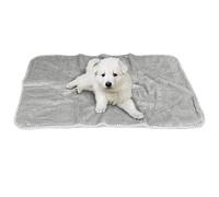 Pawsee Coperta impermeabile per cani, coperta da tiro Sherpa in pile a prova di pipì per protezione del divano letto, copertura protettiva per mobili reversibile lavabile, 75 x 50 cm, grigio
