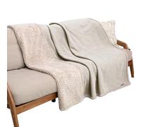 Pawsee Coperta impermeabile per cani, coperta in pile Sherpa per piselli per divano letto protettiva, copertura protettiva per mobili reversibili lavabili 203 x 229 cm Tuape/Tuape
